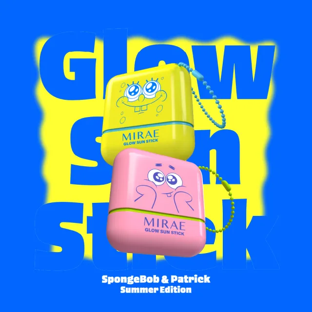 【MIRAE 未來美】海綿寶寶/派大星聯名★水白光感防曬棒 SPF50+ 2入組 (旋轉式/不沾手/妝後用OK/兒童可用)