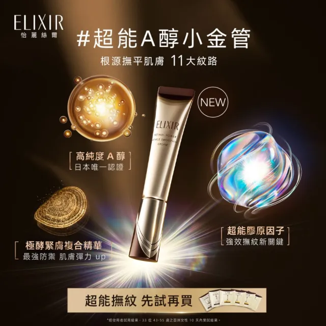【ELIXIR 怡麗絲爾】膠原A醇美肌組(A醇L22g、小金管)