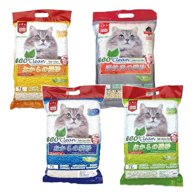 【ECO 艾可】豆腐貓砂7L-原味/綠茶/玉米/活性炭(環保貓砂)