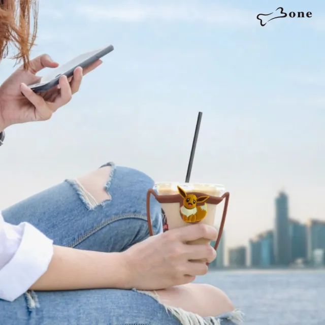 【Bone 蹦克】寶可夢- 環保杯綁 (杯套/飲料提袋/環保矽膠/飲料袋/正版授權)