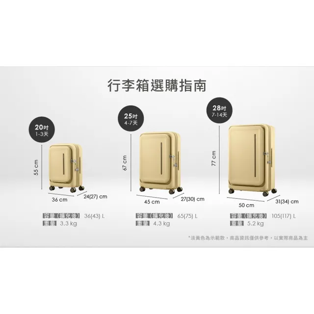 【Samsonite 新秀麗】20吋 MODIO 前開式/上掀式可擴充大容量PC防盜拉鍊避震輪行李箱/登機箱(多色可選)