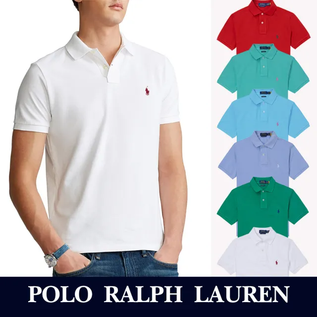 【RALPH LAUREN】RL POLO 經典刺繡小馬短袖Polo衫 上衣-多色選(CUSTOM SLIM FIT/平輸品/)
