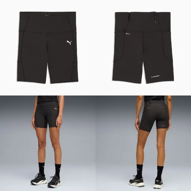 【PUMA】緊身褲 Dreamrun Running 7吋 女款 歐規 單車褲 黑 跑褲 528432-01