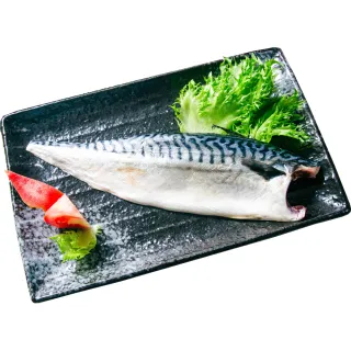 【鮮綠生活】嚴選無紙板超大極厚挪威薄鹽鯖魚 共6包(淨重185g±10%/包)