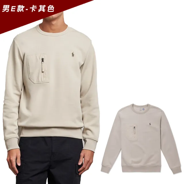 【RALPH LAUREN】RL POLO 經典刺繡小馬大學T恤 上衣-多色選(平輸品/無刷毛/保暖舒適)