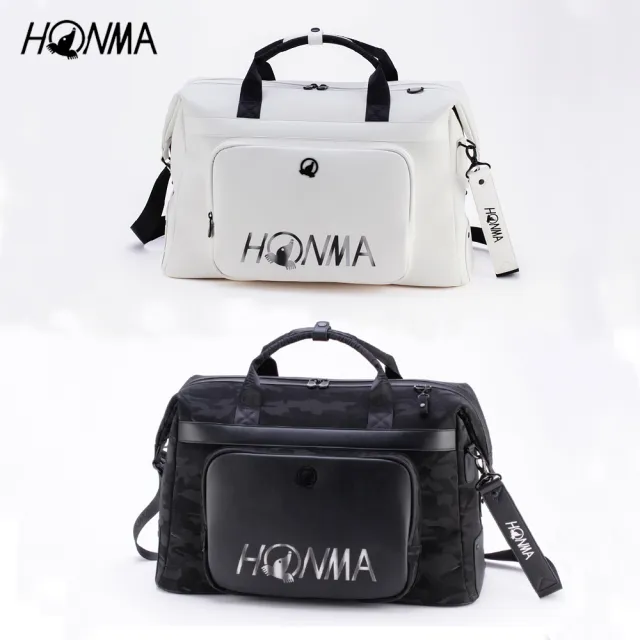 【HONMA 本間高爾夫】高爾夫衣物袋/行李袋/波士頓包 可肩背GOLF BOSTON BAG BB12634(黑/白色任選)