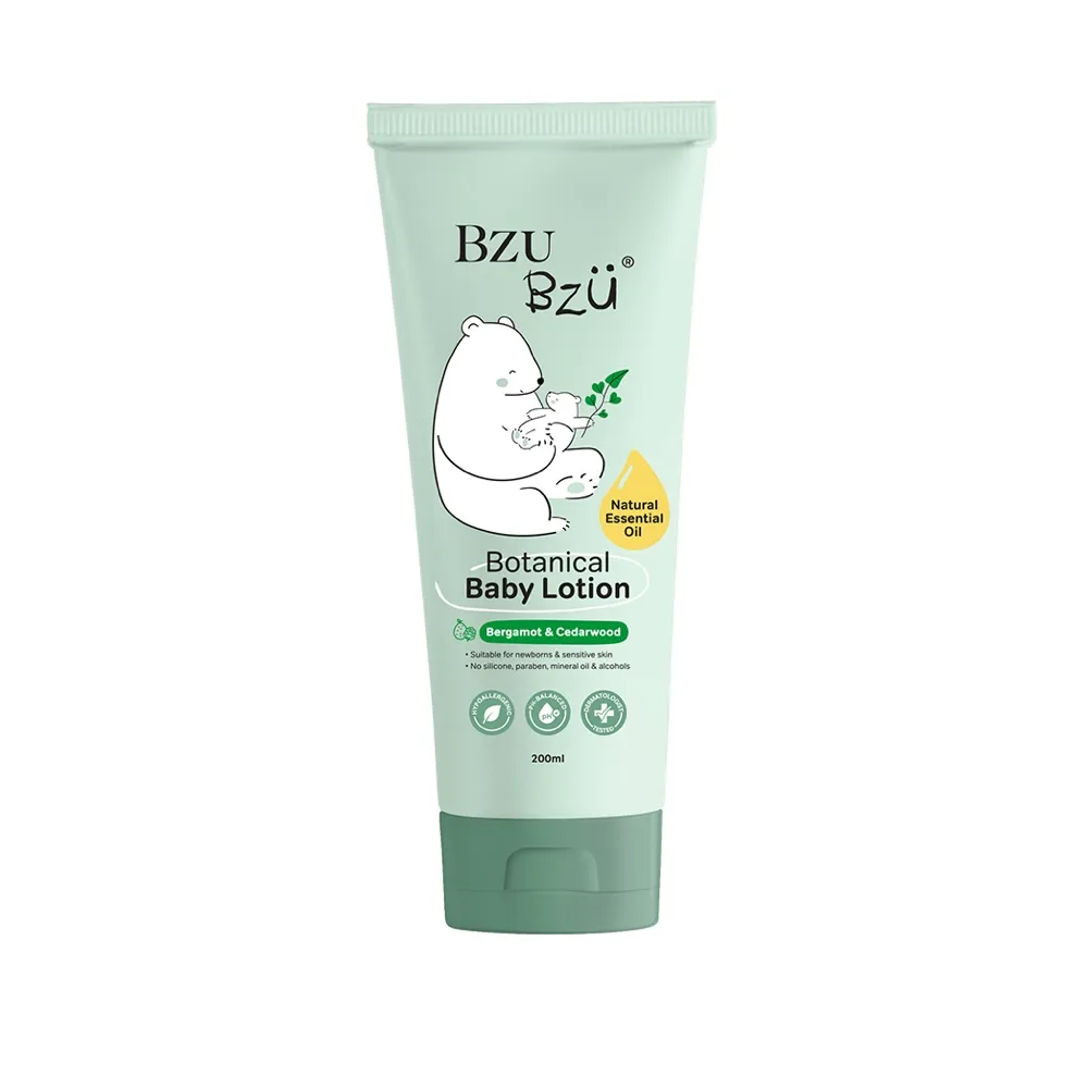 【BZU BZU】嬰兒天然植萃潤膚乳200ml(佛手柑與雪松/升級配方)