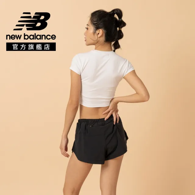 【NEW BALANCE】NB 短版修身短袖上衣_女性_黑/白_WT61O2GJBK_WT61O2GJWT(美版 版型偏大)