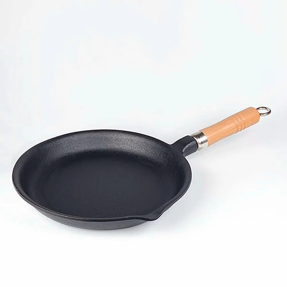 福介商店 南部鐵器 日本鑄鐵鍋 鳳文堂 木柄平底鍋 24cm 單柄 炒鍋 煎鍋