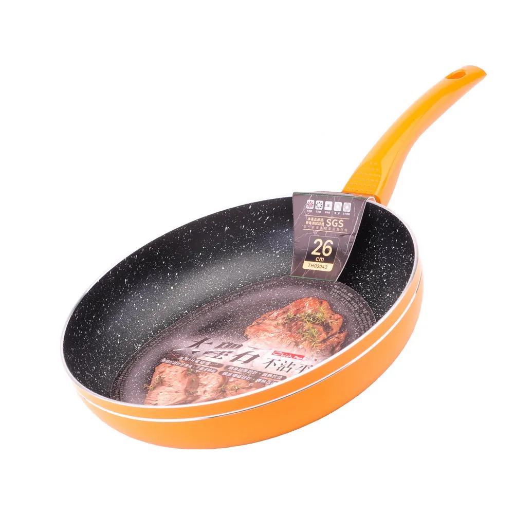 【Chieh Pao 潔豹】導磁底大理石不沾平底鍋 26CM(台灣製精品 IH電磁爐可用 不沾鍋 平煎鍋)