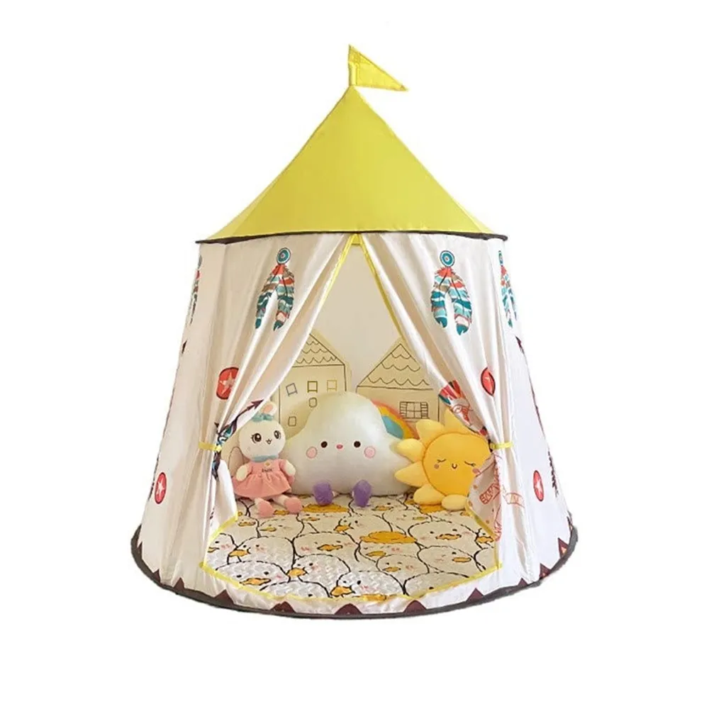 【Quality 聚家】兒童小帳篷 室內小房子 單帳篷+棉墊 115*130CM 小孩游戲屋 蒙古包帳篷 過家家小房子