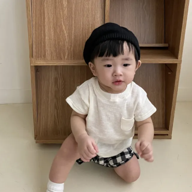 【橘魔法】超柔軟彈性圓口袋短袖上衣 男童 女童 兒童 童裝 T恤 中性款