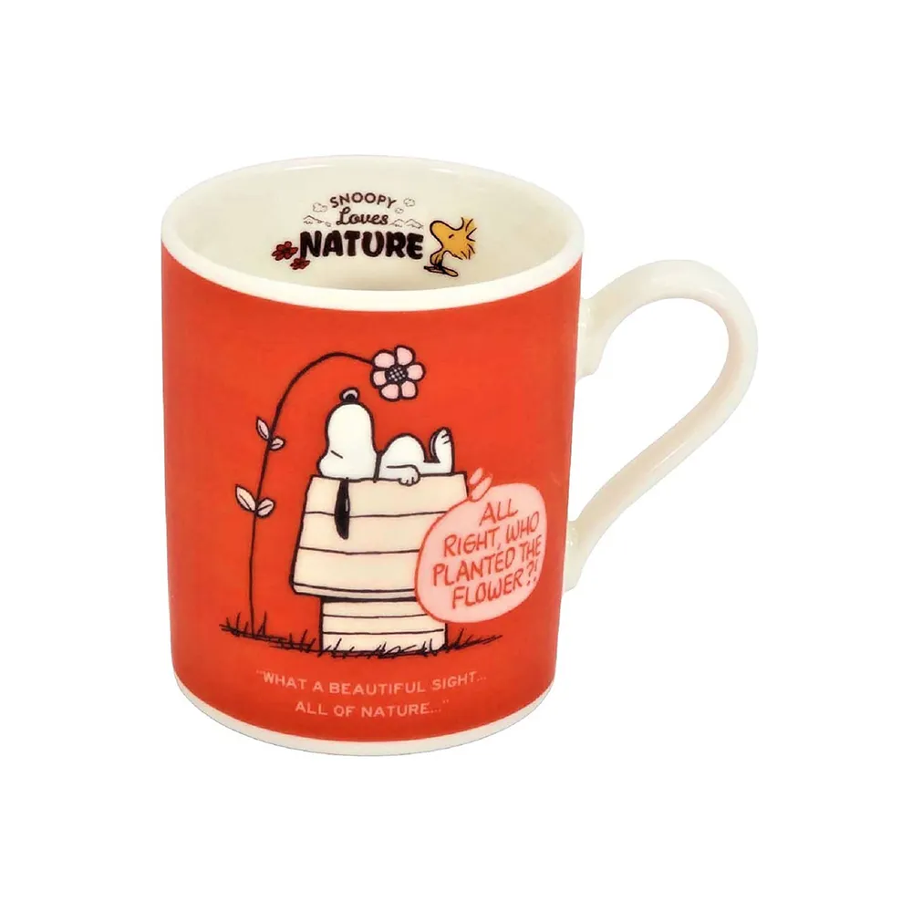 【yamaka】SNOOPY 史努比 滿版陶瓷馬克杯 320ml 狗屋 紅(餐具雜貨)
