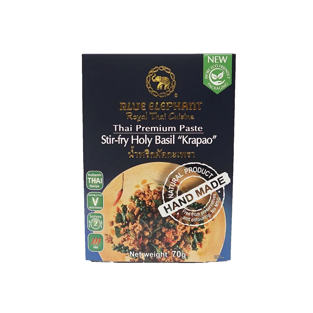 【Blue elephant藍象】泰國 泰醬包-打拋醬 70g(米其林指南 綠色產業認證)