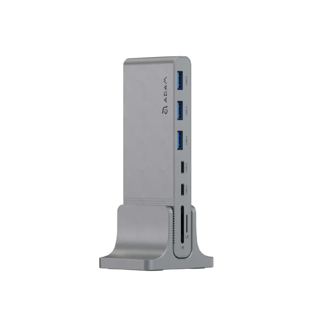 【ADAM 亞果元素】Hub Pro S USB-C 十二合一多功能集線器(全金屬鋁合金打造)