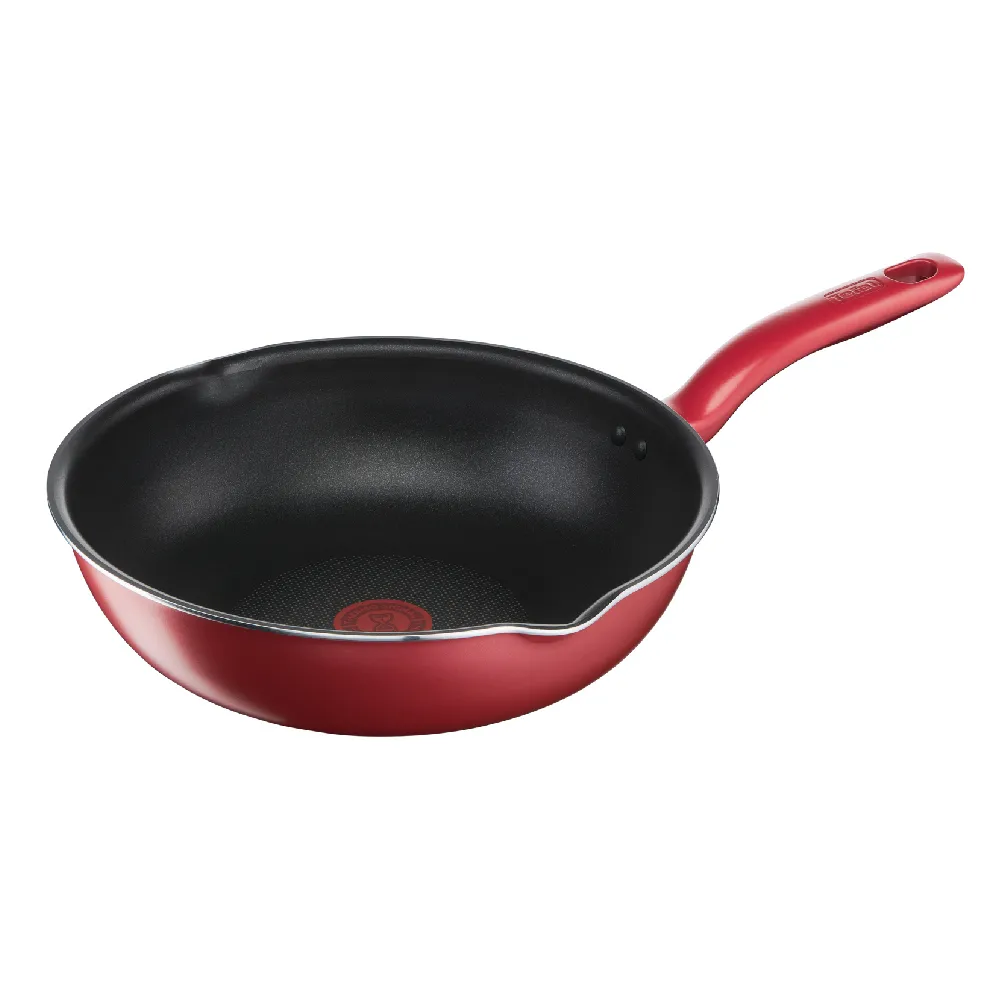 【Tefal 特福】全新福利品 庫存出清 美食家系列24cm不沾深平鍋(贈 康寧花漾派對5件式餐具組)