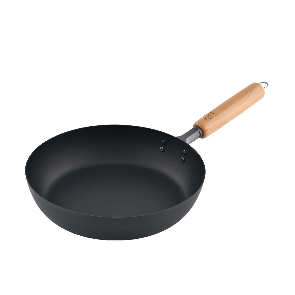 【TAKUMI 匠】岩網紋平底鐵鍋 24cm 日本製 {電磁爐 IH爐可用}(平輸品)