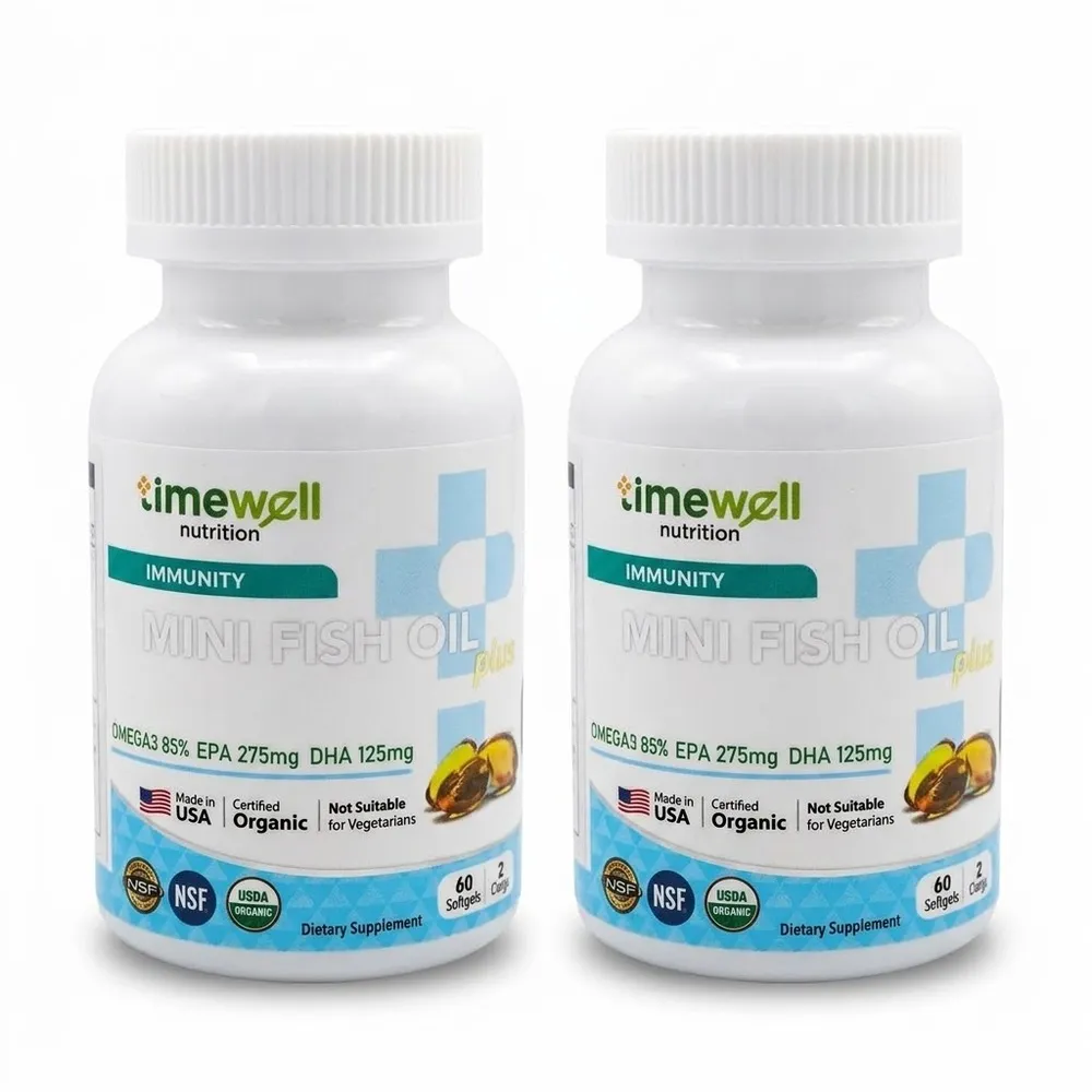 【timewell 時光安好】小魚的油迷你膠囊 挪威專利萃取85%Omega3(2入/120顆