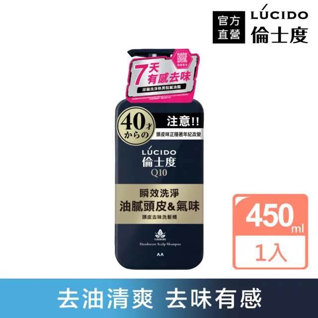 【LUCIDO倫士度】頭皮去味洗髮精450ml