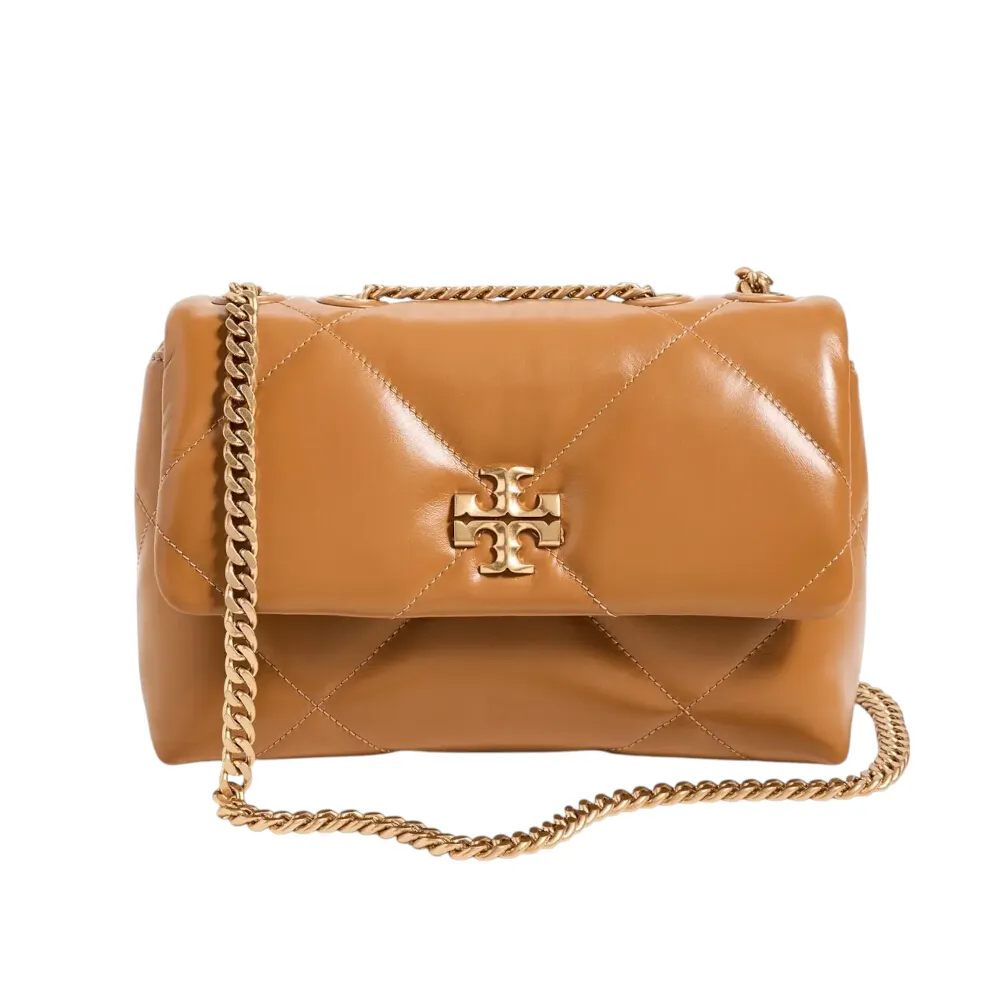 【TORY BURCH】Kira Small Diamond Quilt 小款 菱格形絎縫 鍊條 肩背包 棕色 154706
