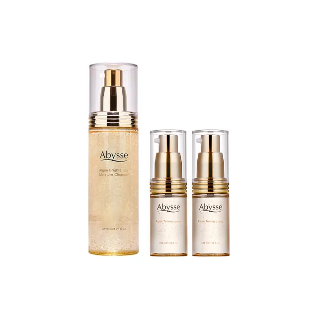 【abysse】Abysse 潔顏保濕組(黃金藻潔顏霜120ml+黃金藻化妝水35mx2)