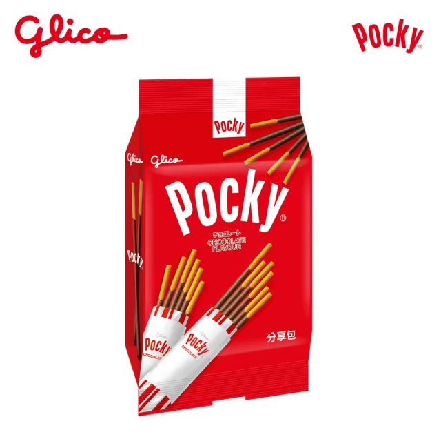 【Glico 格力高】官方直營 Pocky百奇 巧克力棒分享包(巧克力/草莓/牛奶)3包組