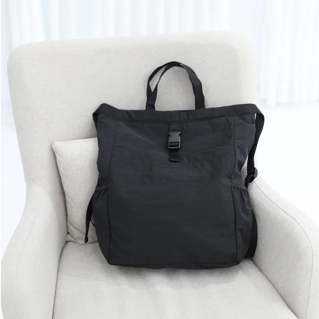 【WHOSE BAG】雙11 韓國製 3WAY多功能後背包｜托特肩背斜背三用大容量通勤包 男女通用 NO.LF2054