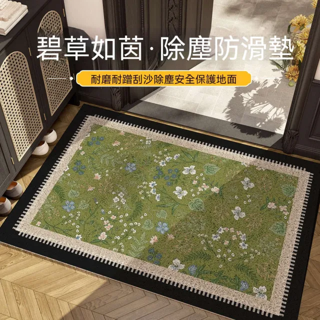 【Quality 聚家】入戶門墊 絲圈地毯 玄關進門地墊 100*120CM 耐臟防滑 門口蹭土腳墊 可隨意裁剪