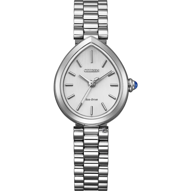 【CITIZEN 星辰】L Rainell 系列 光動能水滴型腕錶-銀色 EM1200-55A