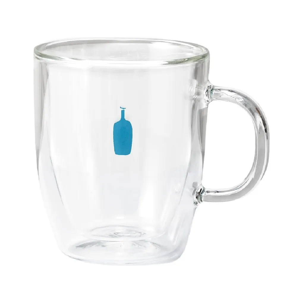 【Blue Bottle Coffee】日本藍瓶咖啡 Bodum雙層玻璃杯350ML(咖啡杯/耐熱雙層玻璃杯/藍瓶咖啡杯)