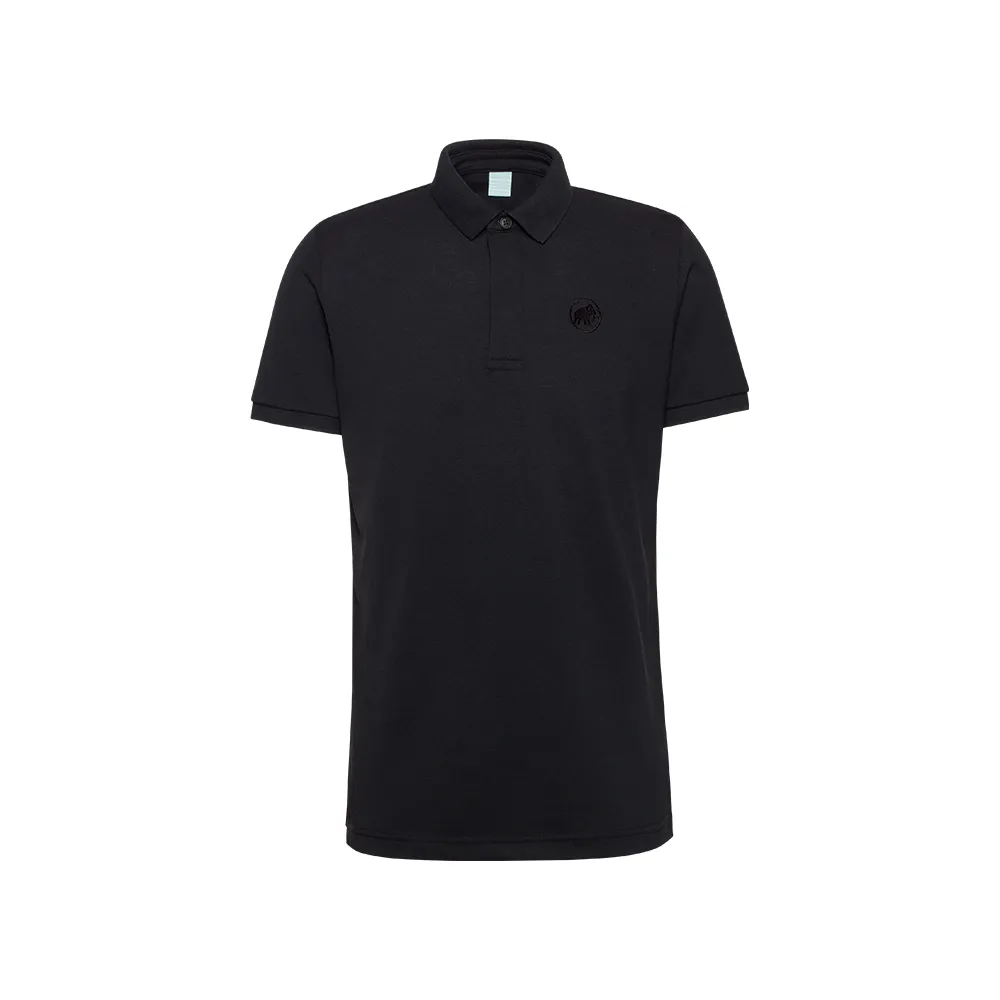 【Mammut 長毛象官方直營】Mammut Logo Polo AF 經典百LOGO搭Polo短袖衫 男款 黑色 #1017-06710