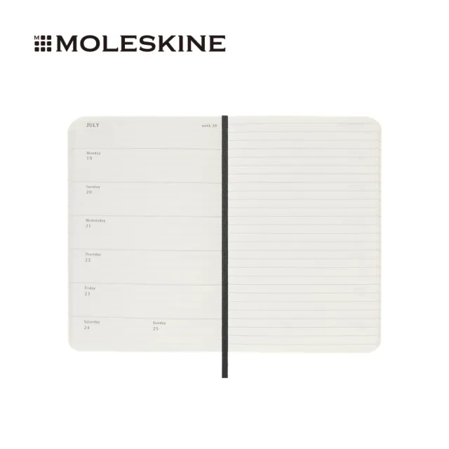 【MOLESKINE】2026-27 18個月週記軟皮手帳 - 口袋/黑