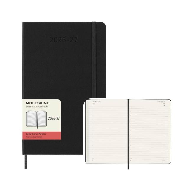 【MOLESKINE】2026-27 18個月日記硬皮手帳 - L型/黑