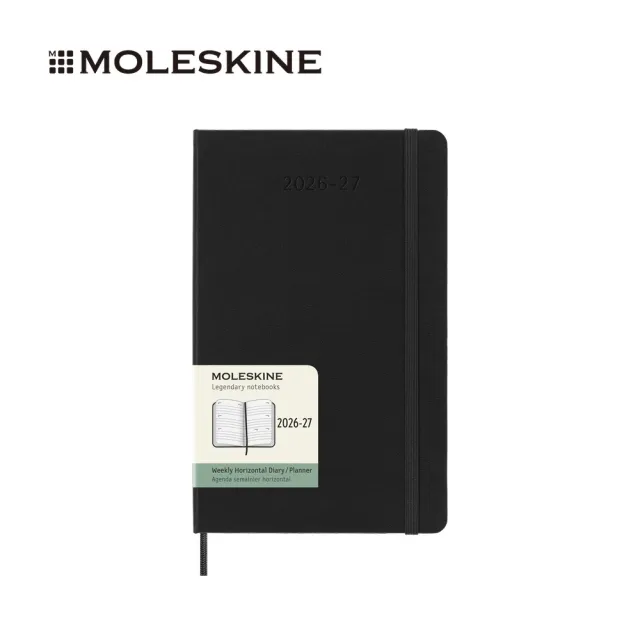 【MOLESKINE】2026-27 18個月橫式週記硬皮手帳 - L型/黑