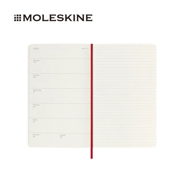 【MOLESKINE】2026-27 18個月週記軟皮手帳 - L型/紅