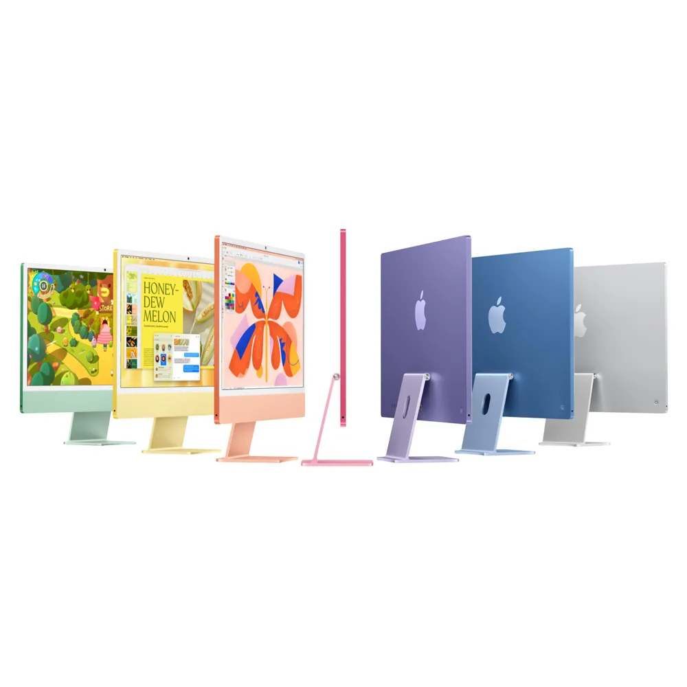 【Apple】2024 iMac 24吋 M4晶片 10核心CPU與10核心GPU 24G/512G SSD/乙太網路/巧控滑鼠/Touch ID巧控鍵盤
