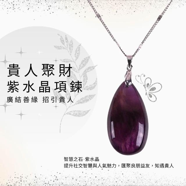 【雨揚】618狂歡節 貴人聚財紫水晶項鍊-隨機不挑款