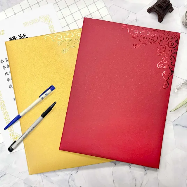 【SEASON 四季紙品禮品】A4證書獎狀夾 紅 精裝 畢業證書夾 聘書夾 結婚證書 ZK009-01-02