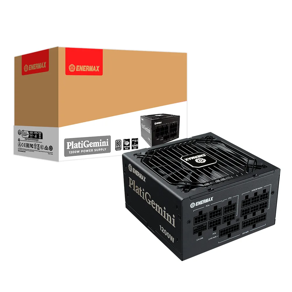 【ENERMAX】保銳科技 PlatiGemini 1200W ATX 3.1 80PLUS白金牌 電源供應器