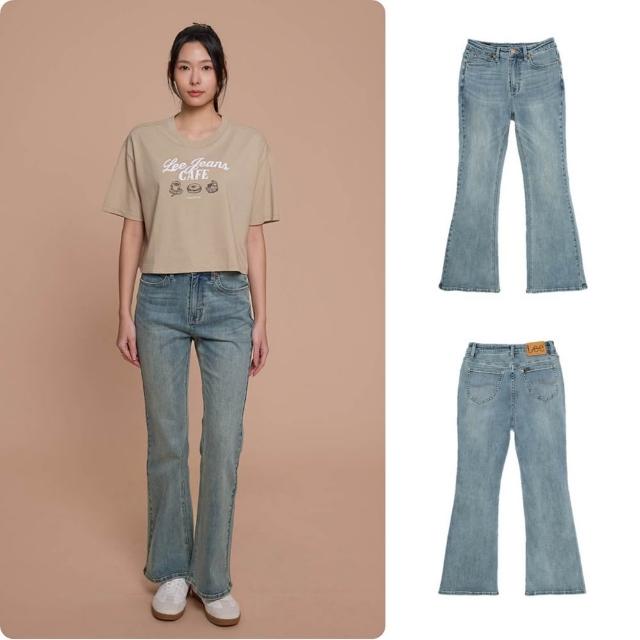【Lee】女裝 牛仔褲 / 復古 426 高腰修身彈性 喇叭褲型 中藍洗水 / LB617093011
