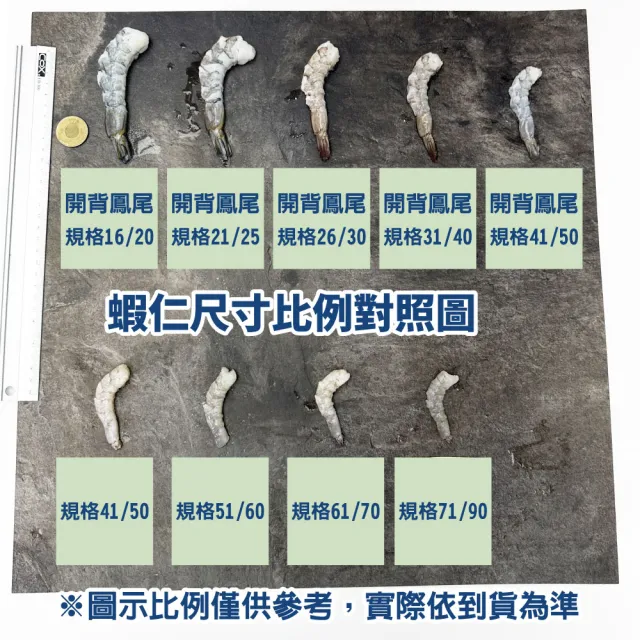 【鮮綠生活】嚴選開背鳳尾蝦仁 共2包(600g(淨重 450g)±3%/包 特大規格31/40 美式賣場熱賣)