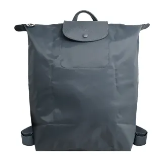 【LONGCHAMP】LE PLIAGE ONE系列尼龍單色摺疊後背包(中/煙灰)