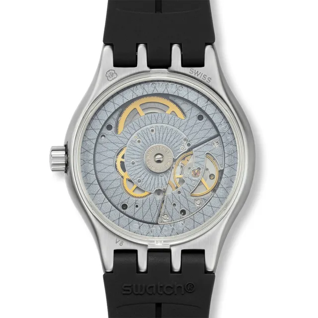 【SWATCH】SISTEM THROUGH AGAIN 金屬機械手錶/男錶/女錶/瑞士製造 YIS431 (42mm)