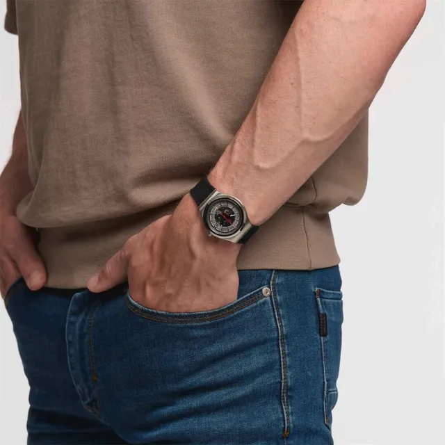 【SWATCH】SISTEM THROUGH AGAIN 金屬機械手錶/男錶/女錶/瑞士製造 YIS431 (42mm)