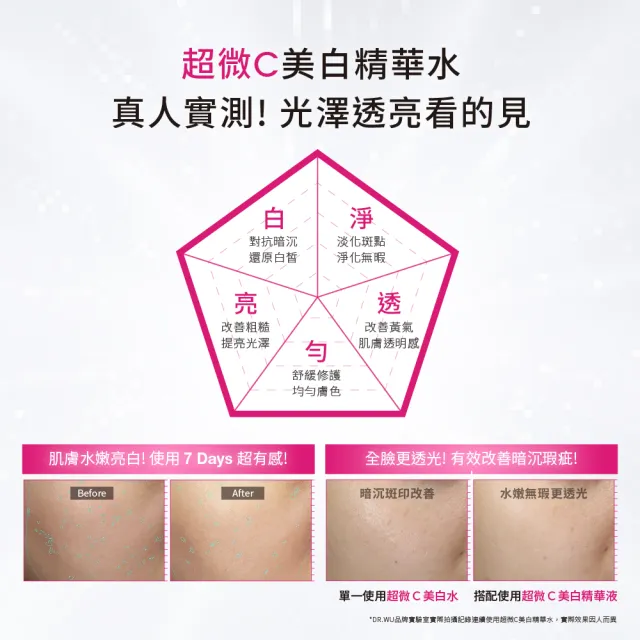 【DR.WU 達爾膚】超微C美白精華化妝水150ML(2入組)