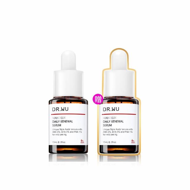 【DR.WU 達爾膚】杏仁酸溫和煥膚精華8% 15ML(2入組)