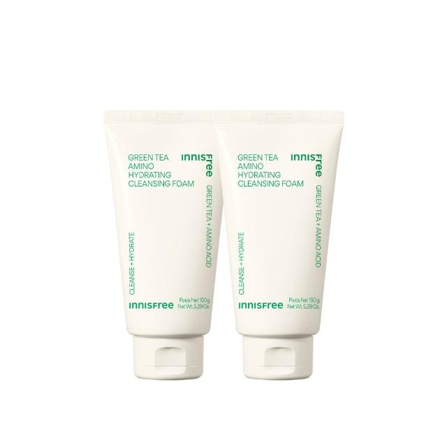 【innisfree】買1送1★綠茶保濕胺基酸潔面乳150g(共300g/2入組)