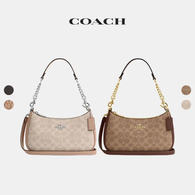 【COACH】蔻馳官方直營 TERI經典Logo單肩包 斜背包 手提包-多色可選(CA548/CV933/CJ941/CV938/CQ674)