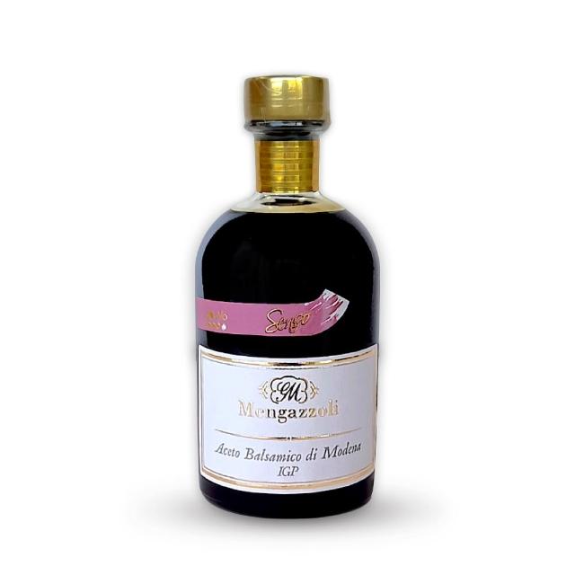 【Mengazzoli】義大利粉紅標6年巴薩米克醋IGP認證250ml(oof白金獎/原汁60%/橡木桶陳釀/BRC.IFS食安/全素)
