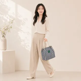 【EMMA SUE】雙11 條紋包包 帆布包 南瓜包 水桶包 休閒女包 帆布條紋包 包包 肩背包 散步包 通勤